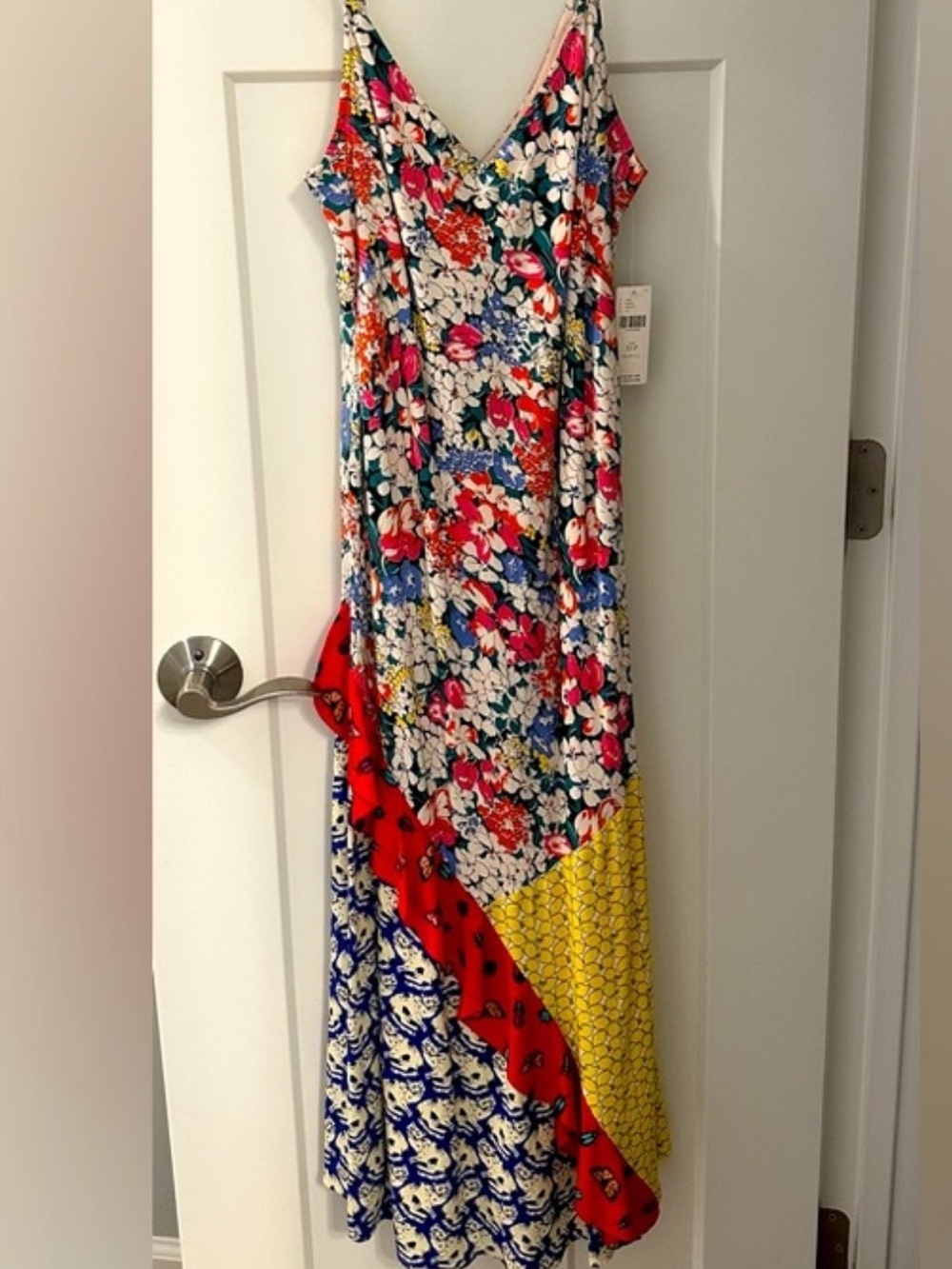 Conversations by Anthropologie Colloquial Bias Patchwork Dress - Multi Floral - Picture 8 of 10